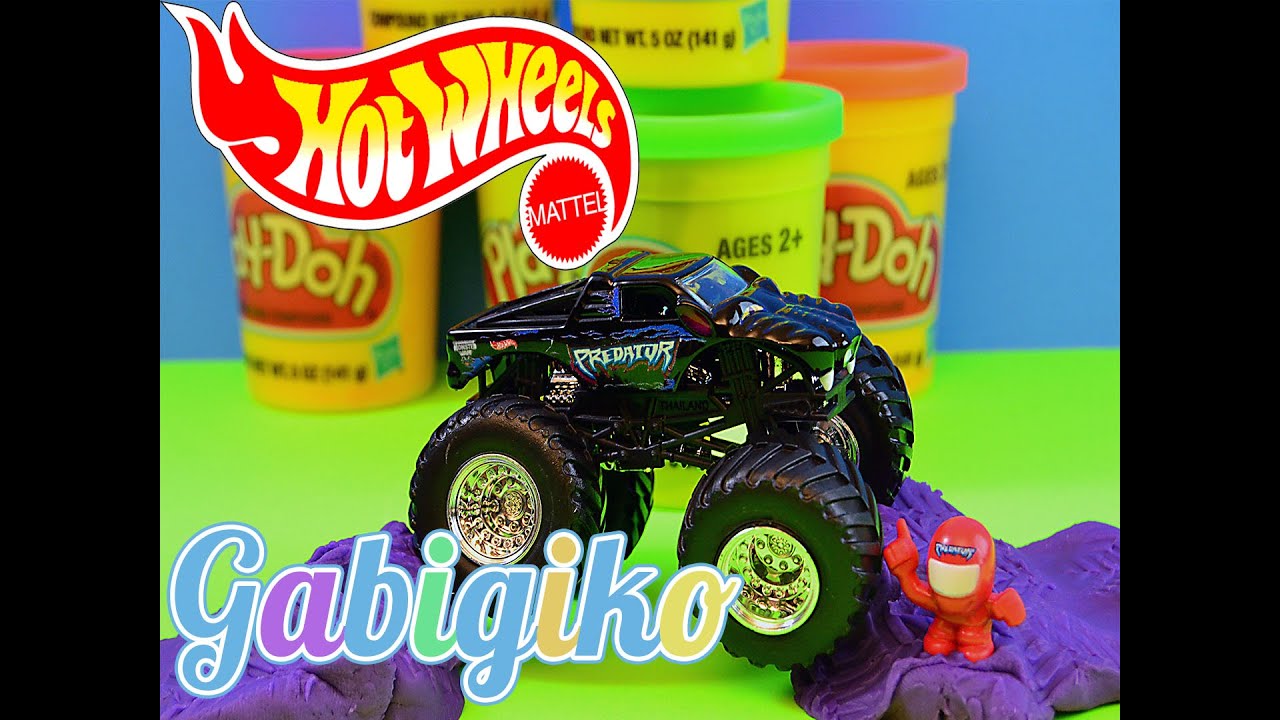 Hot Wheels Raptor Monster Truck Jam Jumps Play Doe Ramp YouTube