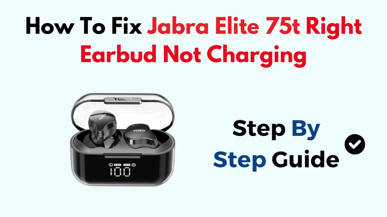 How To Fix Jabra Elite 75t Right Earbud Not Charging - YouTube