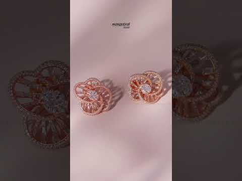 Floral Diamond Earrings - Darpan Mangatrai | Punjagutta | Hyderabad |