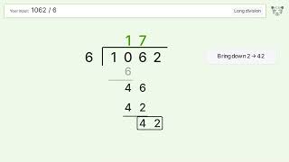 Long Division Problem 1062/6: Step-by-Step Video Solution