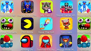 Poppy Run, PAC MAN, Squid Game 456, Huggy Scary Survival, Among Us | Best Mobile Games Compilation screenshot 5