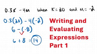 Writing and Evaluation Expressions Part 1