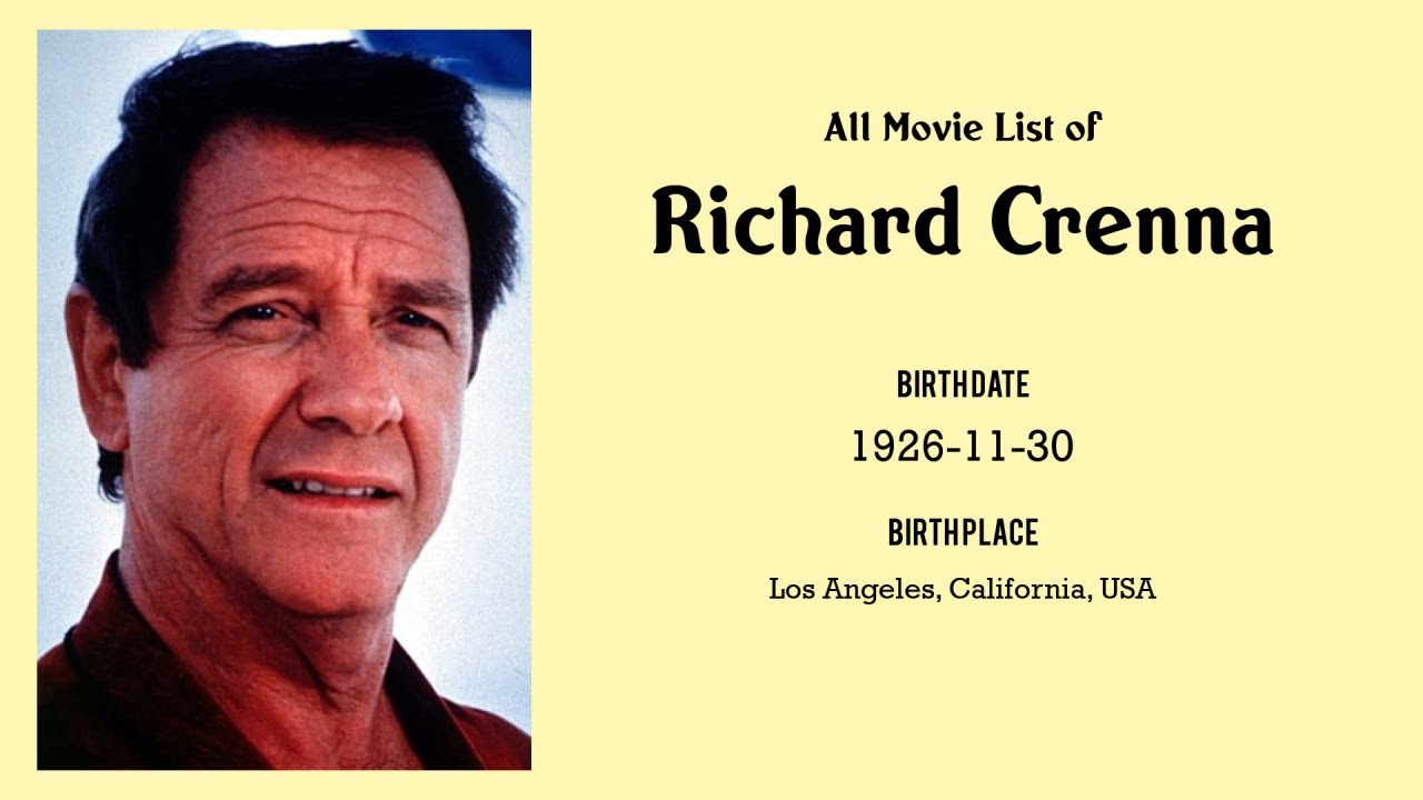 Richard Crenna Movies list Richard Crenna Filmography of Richard Crenna YouTube Richard Crenna Movies list Richard Crenna Filmography of Richard Crenna YouTube