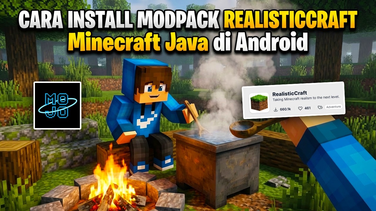 Cara Install Modpack RealisticCraft di Minecraft Java di Android ...