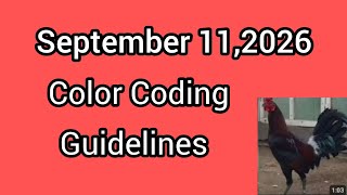 September 11,2026 color coding guidelines 