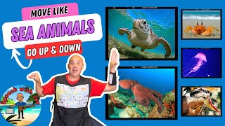 Move Like Sea Animals! | Learn Core Words: Up, Down, Do, Like, Look | AAC &Speech Therapy for Kids