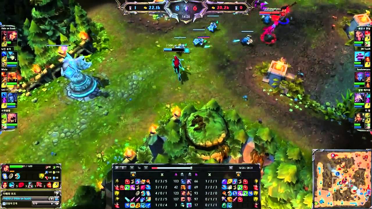 Faker Katarina vs Nidalee [KR Challenger Ranked solo queue mid]