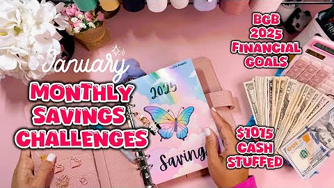 🌺📆 First Monthly Savings Challenges of 2025 🌺 Huge 2025 Financial Goals Reviewed  🌺 $1015 Saved