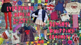EVERYTHING I Made in 2024 feat. FREE PATTERNS :) | Knitting, Crochet & Sewing