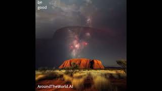 Uluru, Australia. Behold the world through the lens of an AI!.