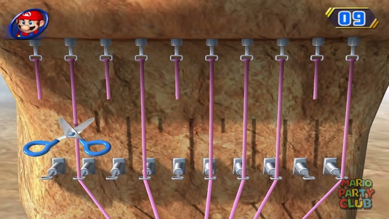 Mario Party 8 - Minigame - Cut from the Team