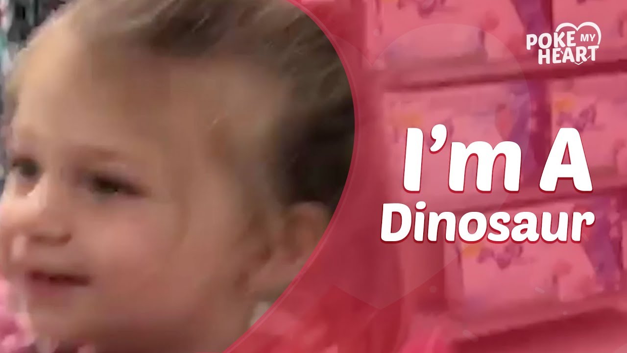 cute videos youtube Adorable Little Girl Wears Giant Dinosaur Head