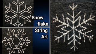 Snowflake string art
