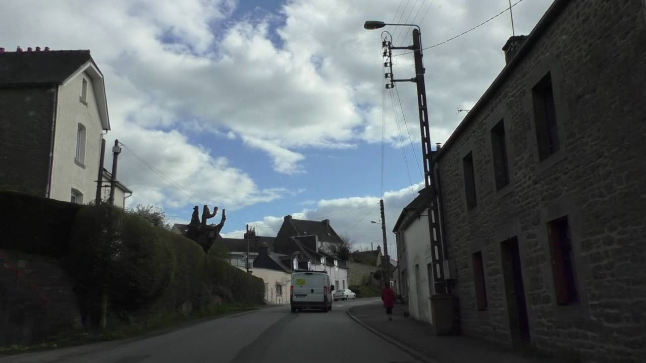 Driving Around Rostrenen 22110, Côtes d'Armor, Brittany, France 28th April 2016