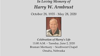 Celebrating the Life of Harry Armbrust