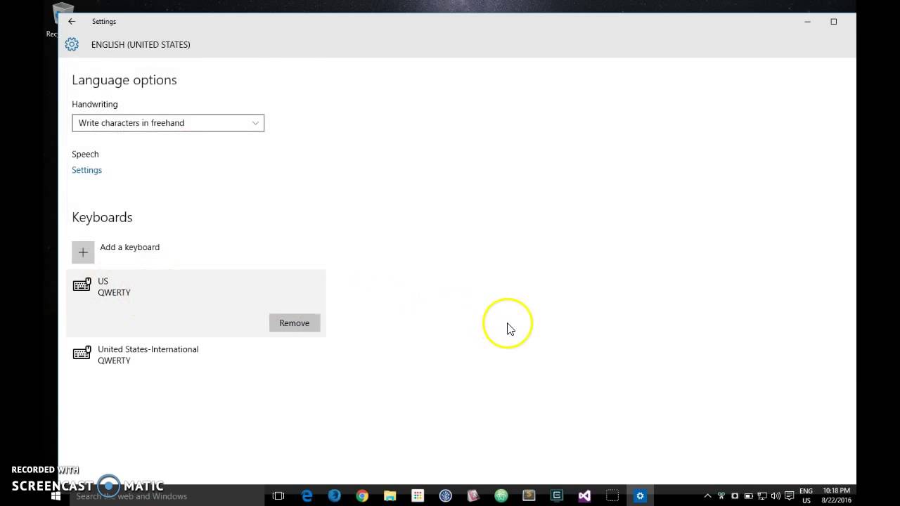 International Keyboard Config Windows 10 Youtube