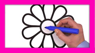 Colorful Flower - Glitter Coloring Book - Akn Kids House