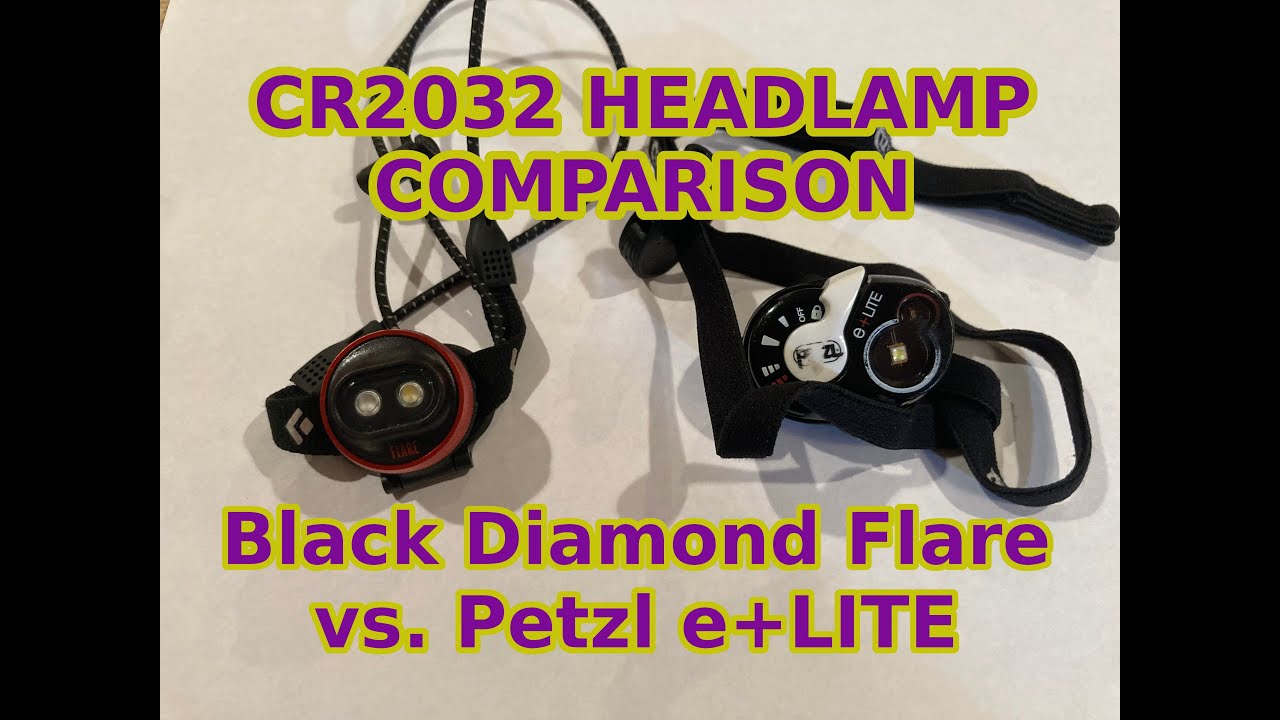 Black Diamond Flare vs. Petzl e+LITE The CR2032 headlamp torch