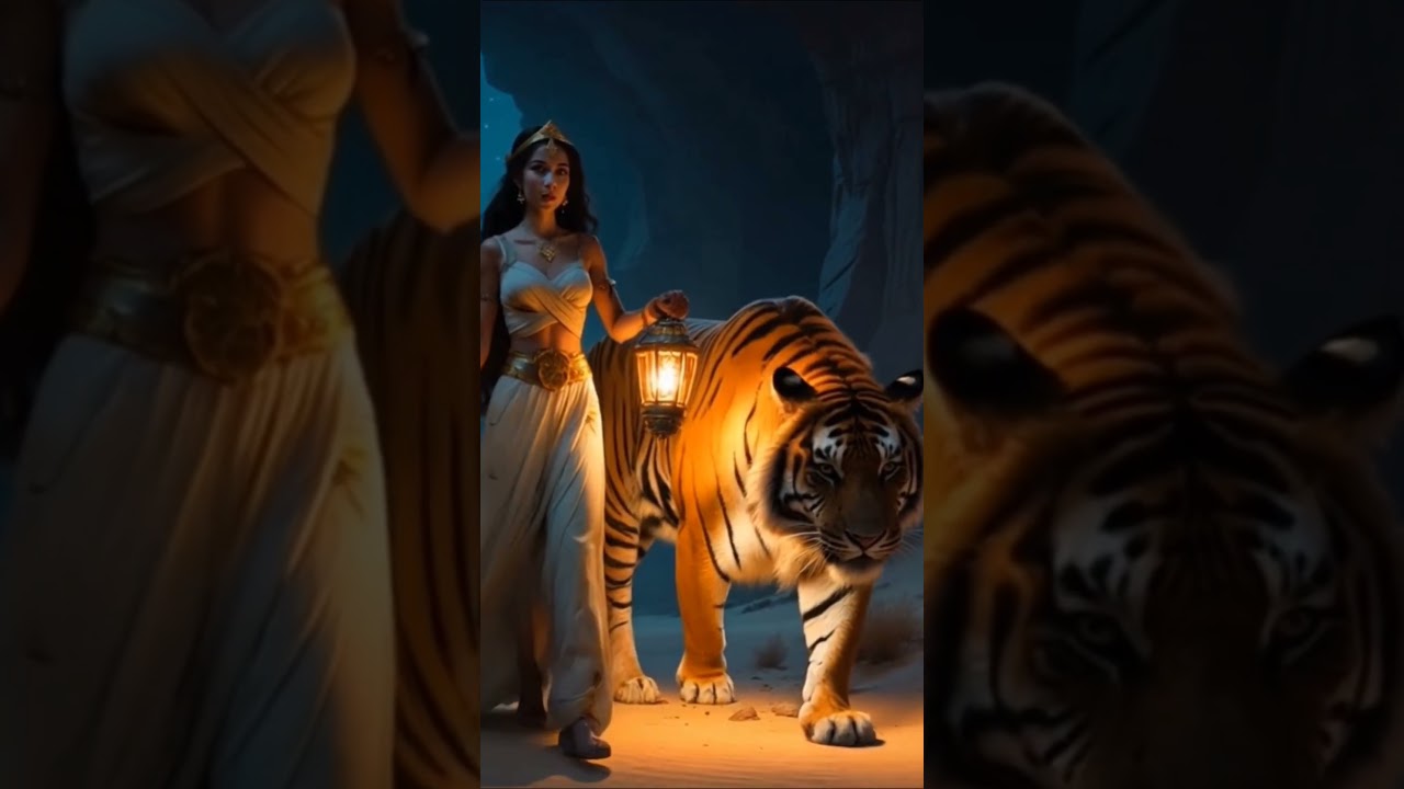 Jasmine And Rajah In The Cave Of Wonders 