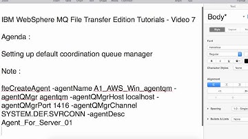 IBM WebSphere MQ File Transfer Edition ( WMQFTE ) - Default Coordination QM - Video 7