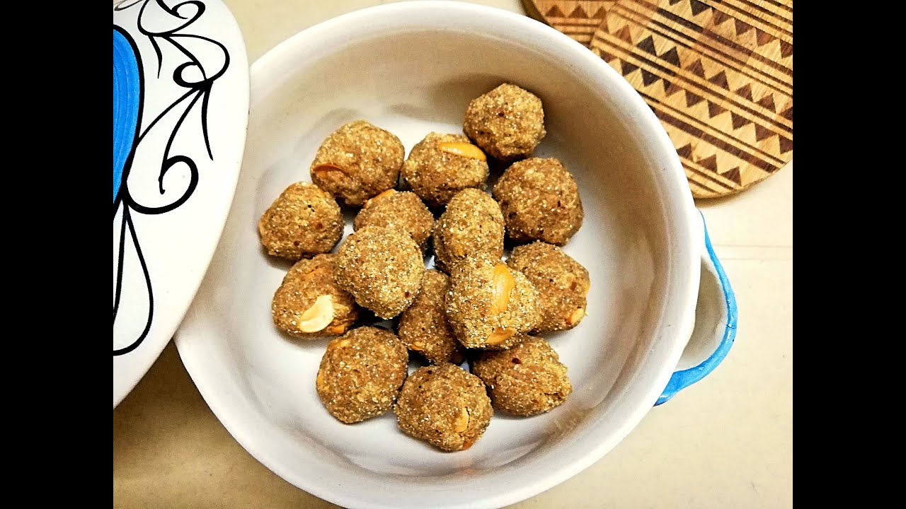 How to make healthy wheat rava ladoo (no sugar) / Wheat rava ladoo recipe /Evening snack YouTube