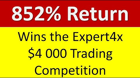 An 852 Percent return wins the Expert4x $4 000 trading competition. See the results and the EA used.
