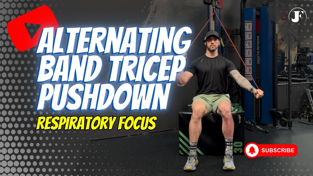 Alternating Band Tricep Extension with Proper Breathing | Maximize Strength & Control!