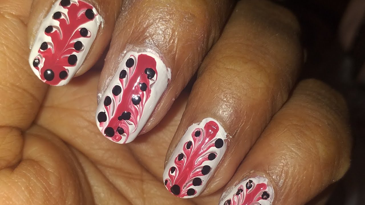 New nail art flowers design using toothpick YouTube