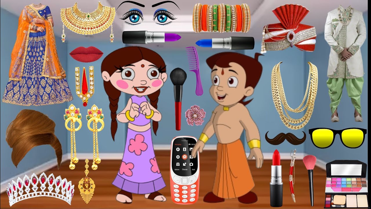 Chota Bheem Dulha and Dulhan ki Shadi Makeup comedy video
