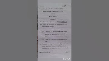 bsc physics honours 2nd sem Mechanics paper #mdu #exam