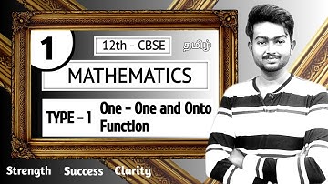 TYPE 1 | Een-op-een en verder met functies in het Tamil | 12e CBSE Wiskunde | Relaties en functie...