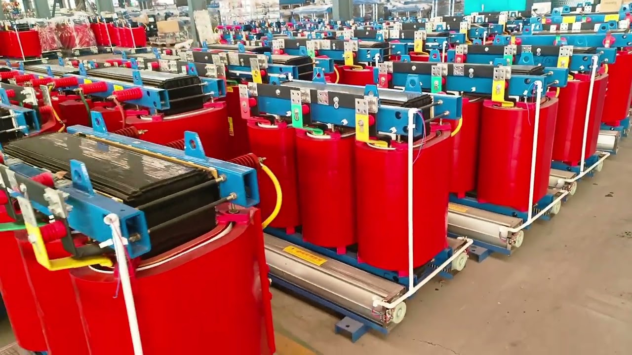 100 kVA transformer, Vacuum cast coil (VCC) transformer, factory