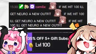 Camila Commissions Neuro New Outfit at Hype Train 100