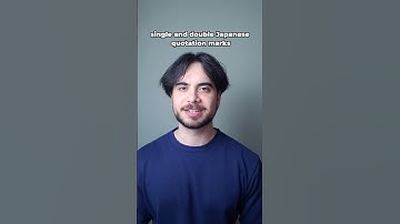 Single and double Japanese quotation marks