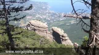 Tarakh-Tash (Crest Stone) Trail In Crimean Mountains above Yalta.