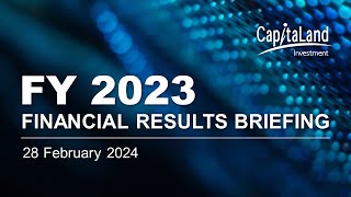 CapitaLand Investment FY 2023 Financial Results Briefing