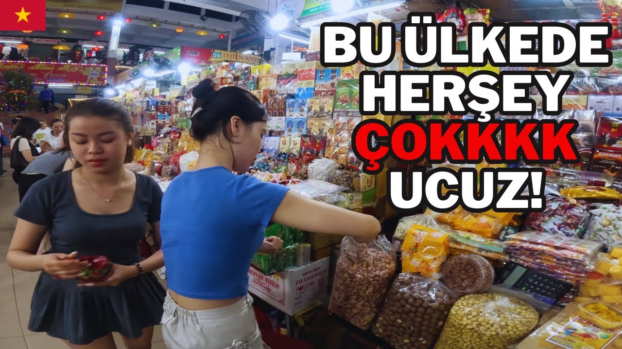Vietnam Da Nang Han Market'i geziyoruz! I Bu ülkede herşey gerçekten çok ucuz! #26@Gezgin Pampiş