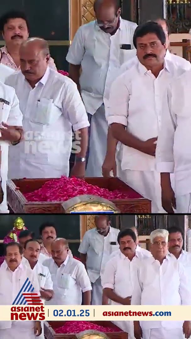 ജി സുകുമാരൻ നായർക്കൊപ്പം മന്നം സമാധിയിൽ പുഷ്‌പാർച്ചന നടത്തി രമേശ് ചെന്നിത്തല