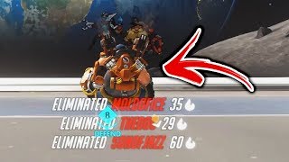 Insane 100% AFK HEXAKILL? - Overwatch Funny Moments #56
