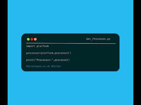Python Platform - Get processor name