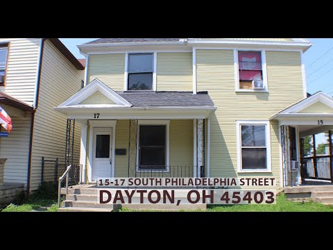 SOLD! 15-17 Philadelphia Street Dayton Ohio 45403 | Duplex | Two 3 Bedroom, 1 Bath Units | For Sale