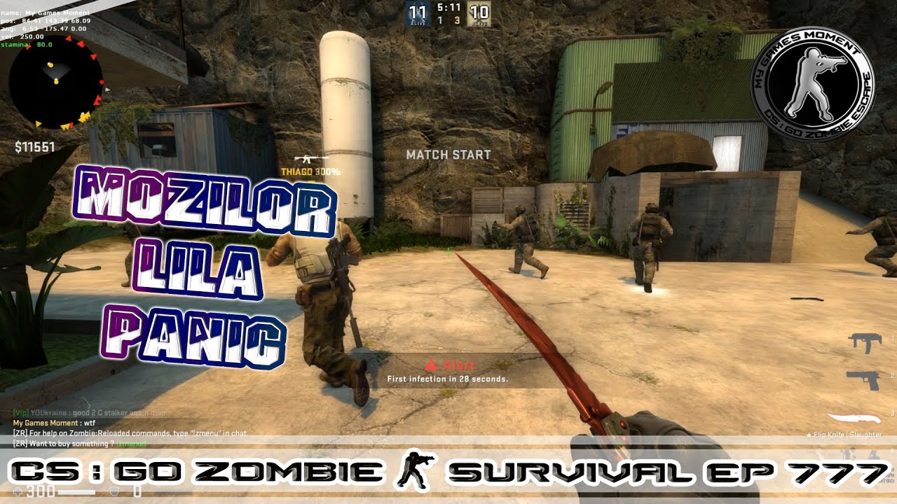 CS:GO ZOMBIE SURVIVAL MOD MAP zm_mozilor_lila_panic_vegetation-prefinal_fix4 (EP777) ROW SERVER