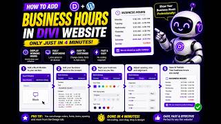 How to add business hours in divi wordpress website only just in 4 minutes