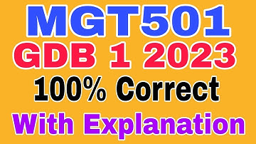MGT501 Gdb Solution 2023/ Mgt501 gdb  2023/ mgt501 gdb 2023