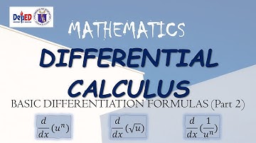 DIFFERENTIAL CALCULUS -Basic Differentiation Formulas (Part 2) | TAGALOG |