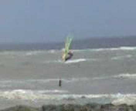 big windsurfing crash,