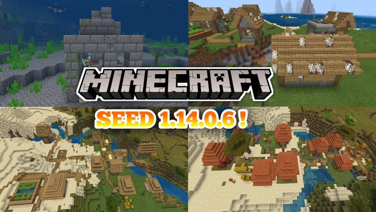 Minecraft Pe 1 14 0 50 Seed Stronghold Mcpe 1 14 0 50 Seed Village Mcpe Seed Youtube