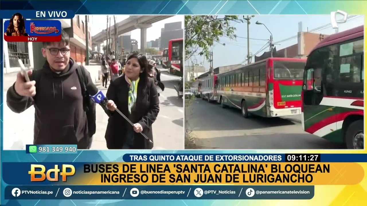Choferes de la línea “Santa Catalina” bloquean vía tras nuevo ataque contra una de sus unidades
