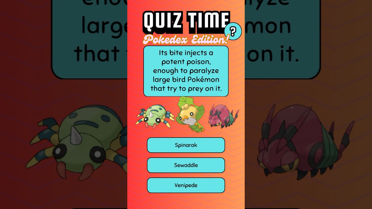Quiz time! Pokédex edition! 