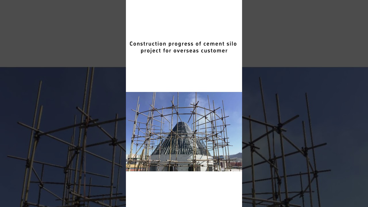 Construction progress of cement silo project for overseas customer 